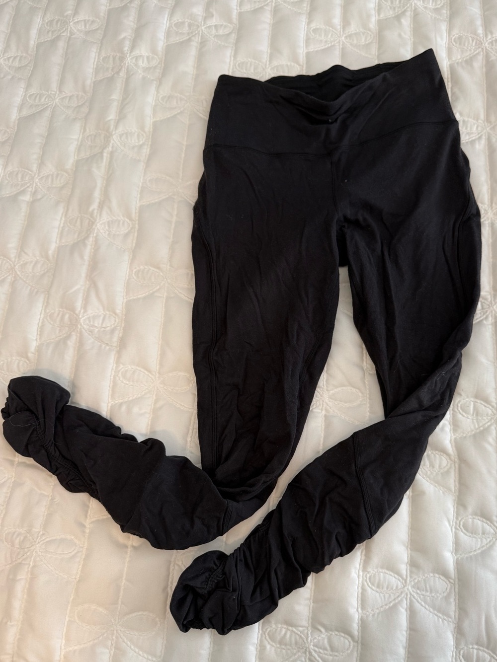 lululemon athletica Black ruched Leggings